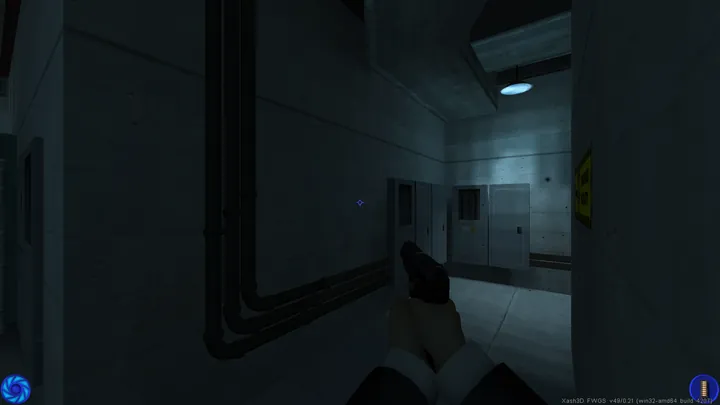 Enemy cover and attack test; development screenshot, Upper Levels