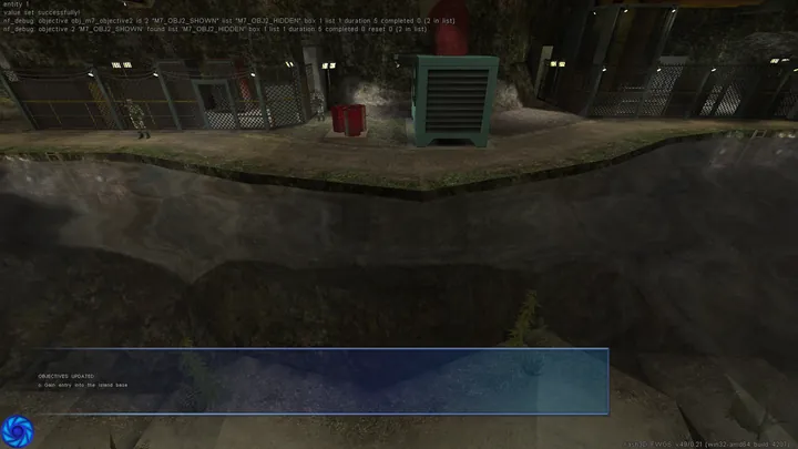 Water surface seen from above; development screenshot, Island II